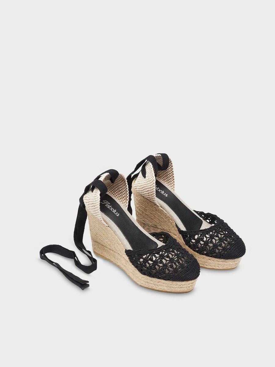 Mujer Flabelus Tacones | Fiesta Espadrilles Black