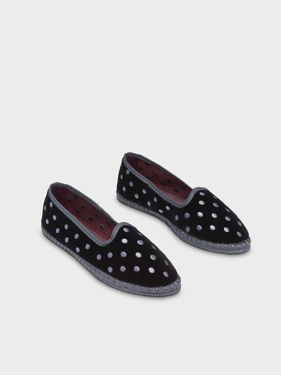 Mujer Flabelus Slippers | Silver Dots