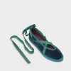 Mujer Flabelus Lazos | Eichiro Velvet Ribbon Petrol Green