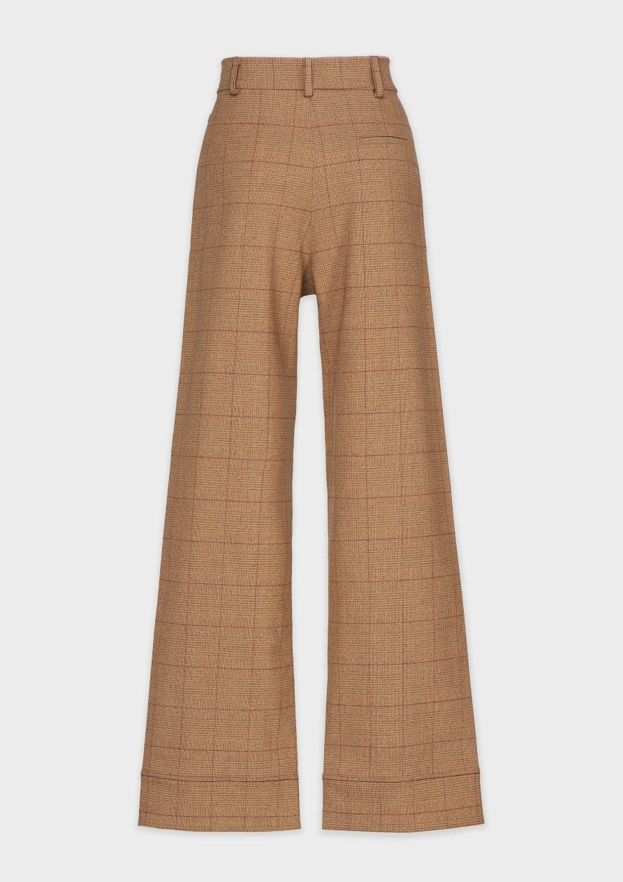 Mujer Flabelus Faldas Y Pantalones | Edward Beige Pants