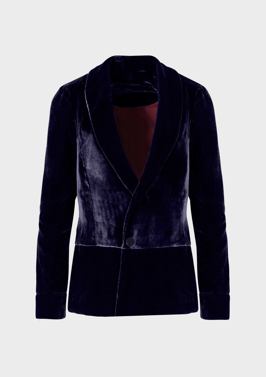 Mujer Flabelus Abrigos Y Chaquetas | Fitzgerald Navy Blazer