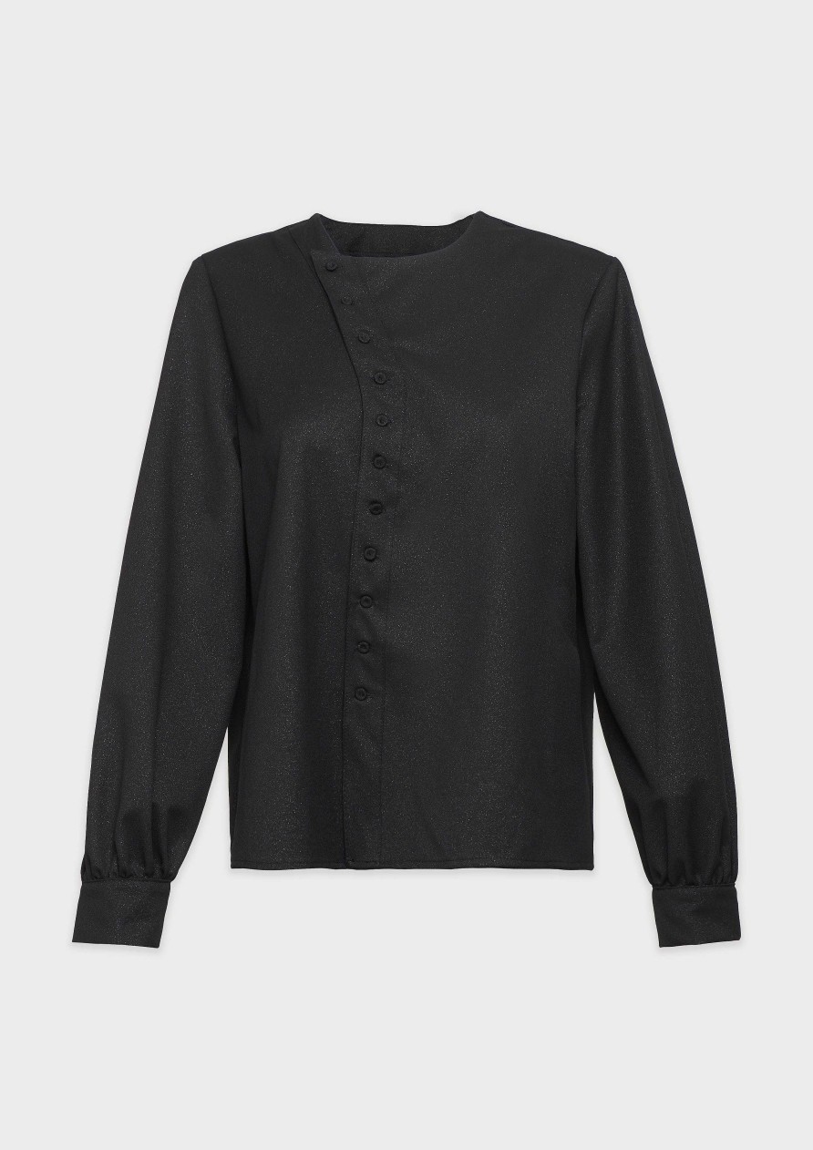 Mujer Flabelus Tops | Zelda Black Blouse