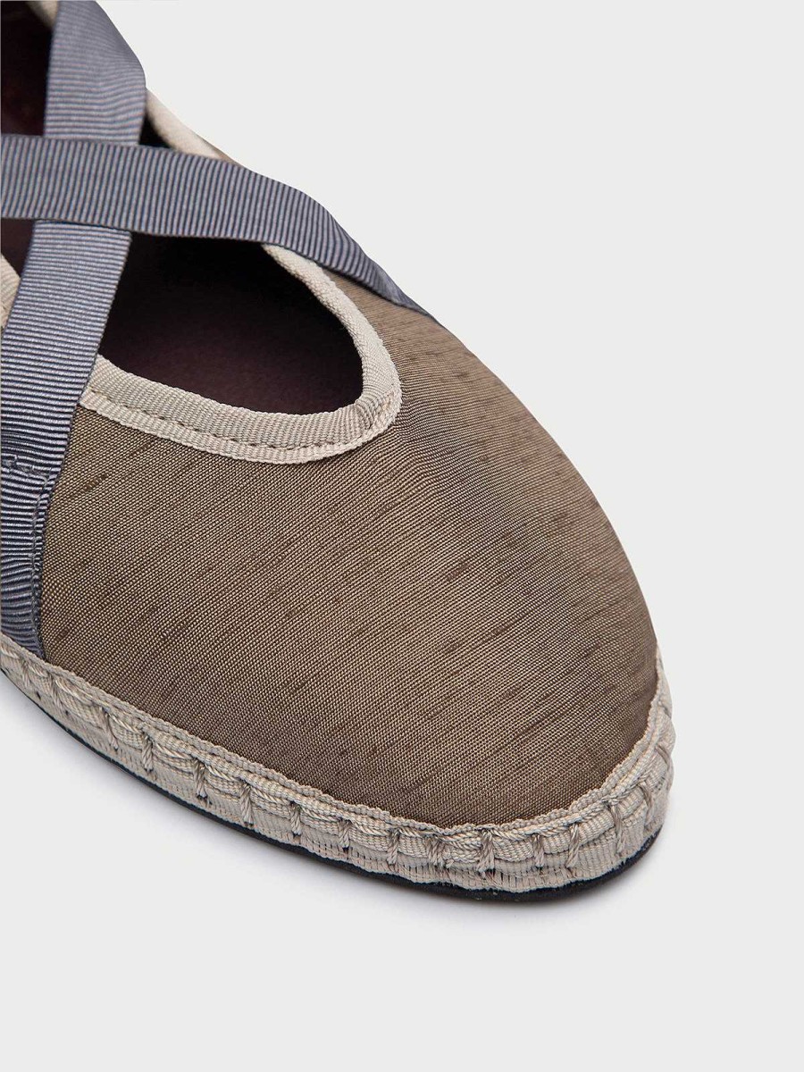 Mujer Flabelus Lazos | Eichiro Silk Ribbon Grey