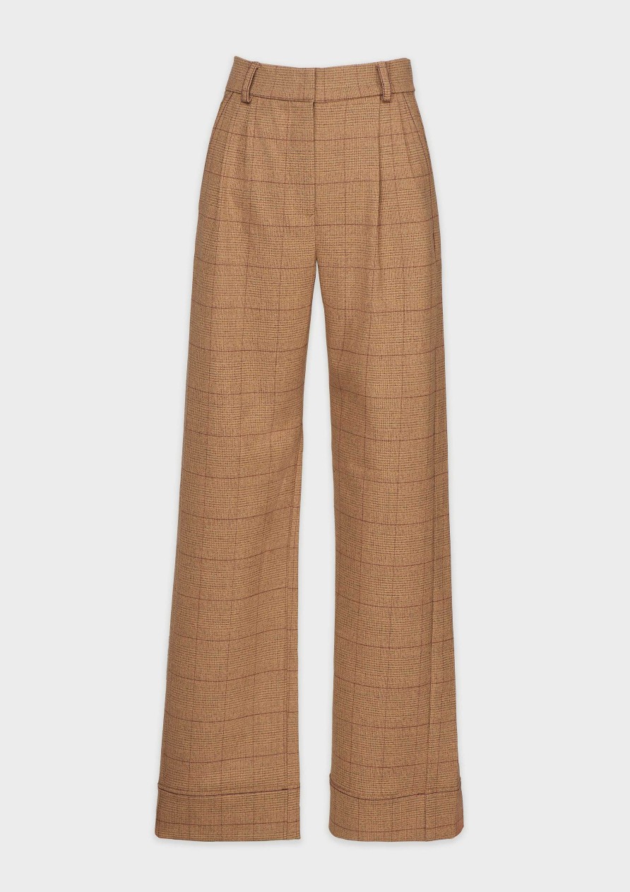 Mujer Flabelus Faldas Y Pantalones | Edward Beige Pants