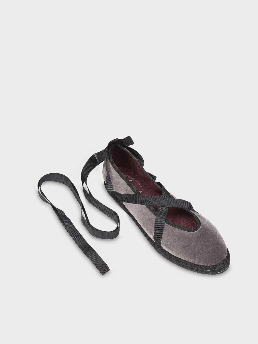 Mujer Flabelus Lazos | Eichiro Velvet Ribbon Grey