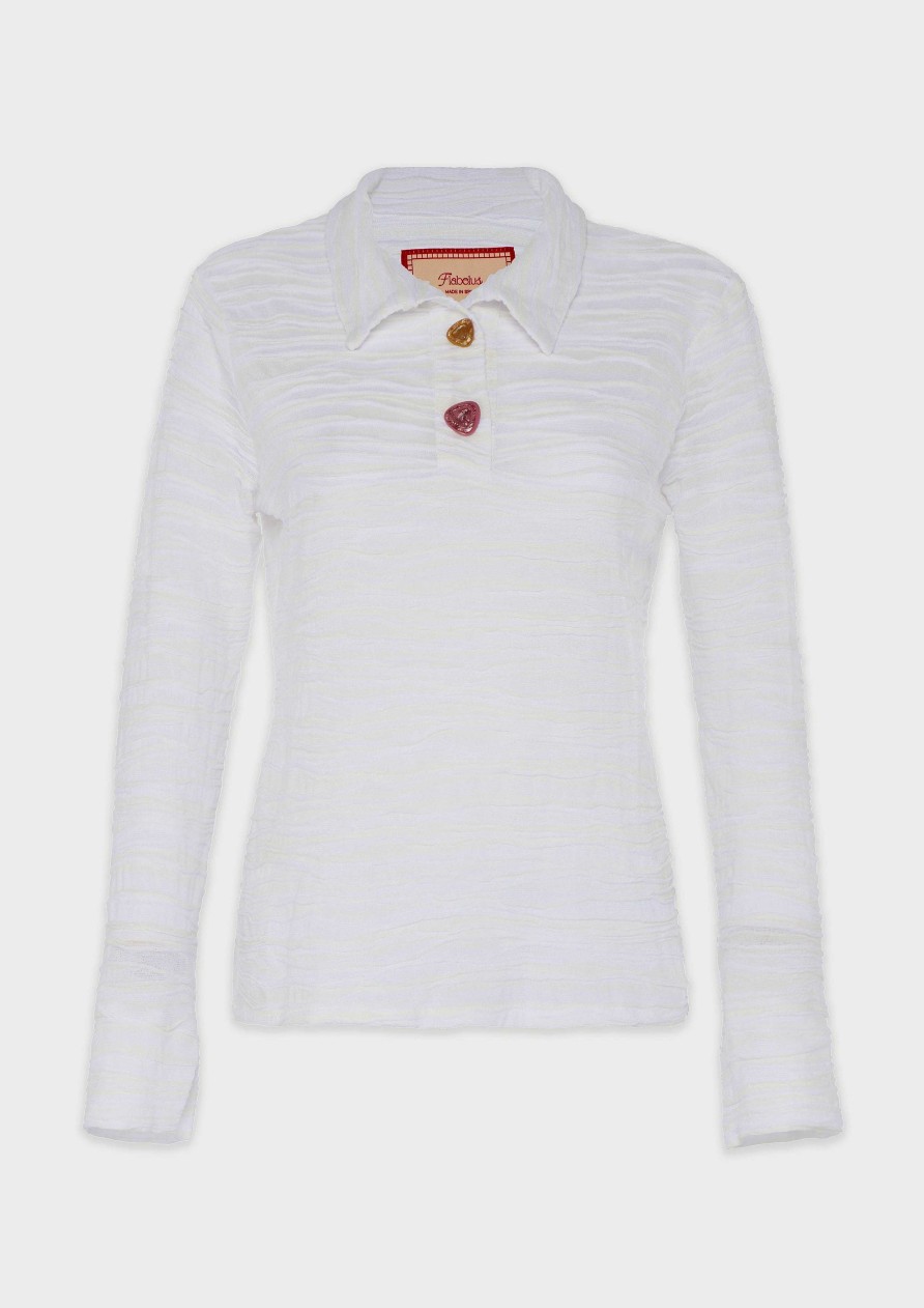 Mujer Flabelus Tops | Gatsby Glam Blanco